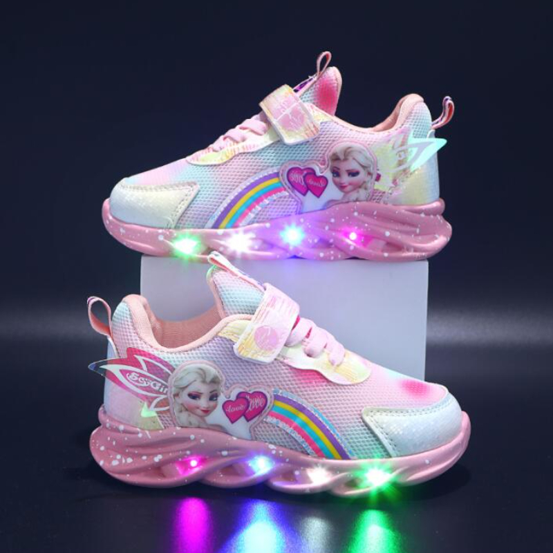 Elsa Lysende Børnesneakers med LED-Lys – Magi ved Hvert Skridt