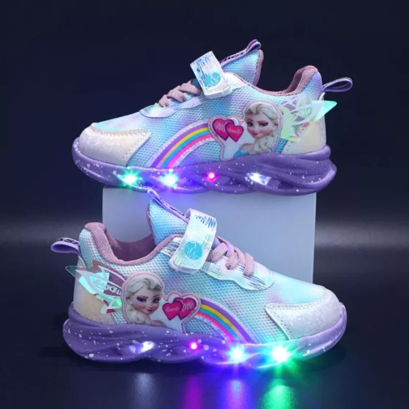 Elsa Lysende Børnesneakers med LED-Lys – Magi ved Hvert Skridt