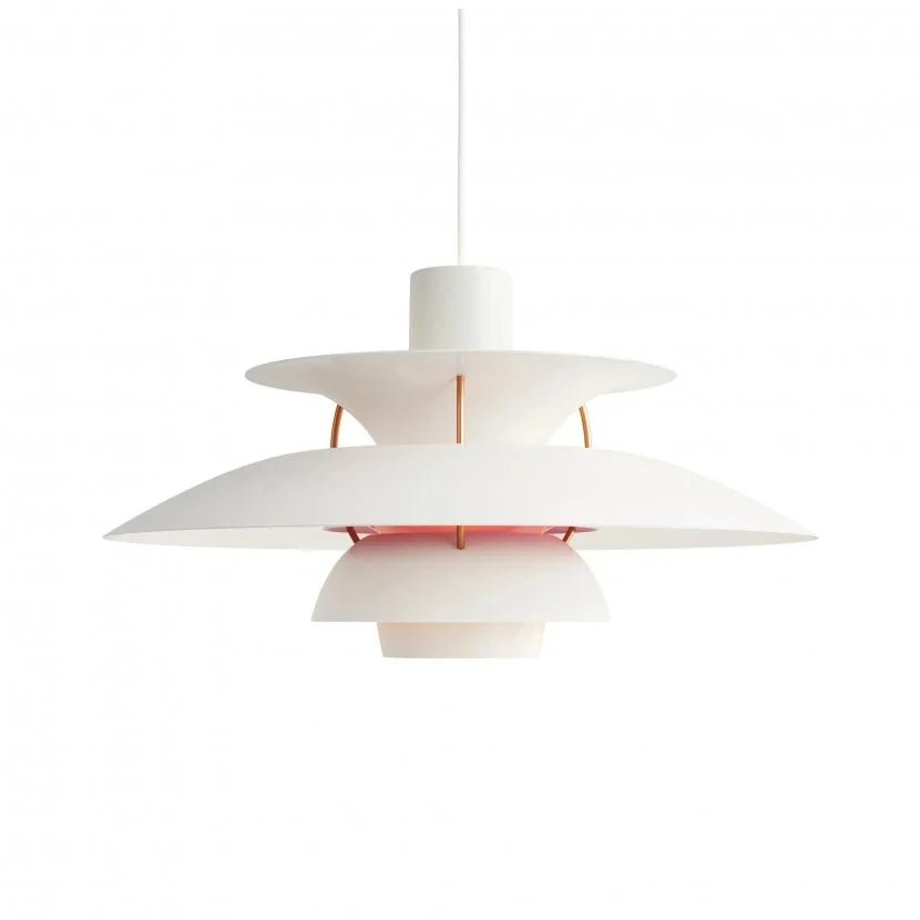 AuraLuxe - Premium Loftslampe Hvid lyserød