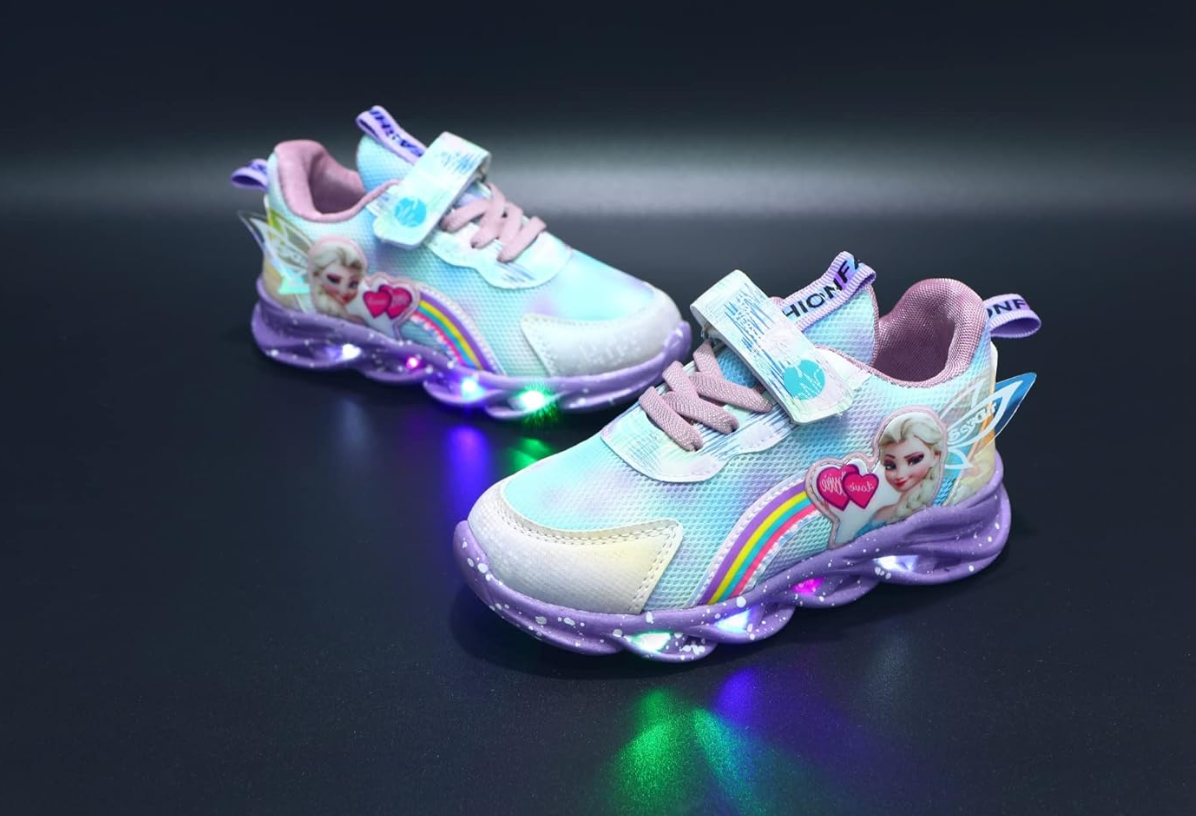 Elsa Lysende Børnesneakers med LED-Lys – Magi ved Hvert Skridt