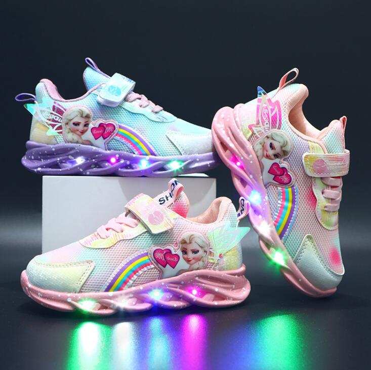 Elsa Lysende Børnesneakers med LED-Lys – Magi ved Hvert Skridt