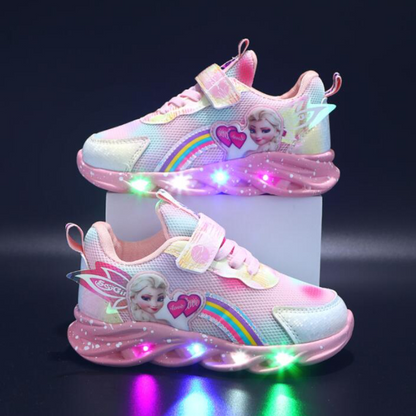 Elsa Lysende Børnesneakers med LED-Lys – Magi ved Hvert Skridt