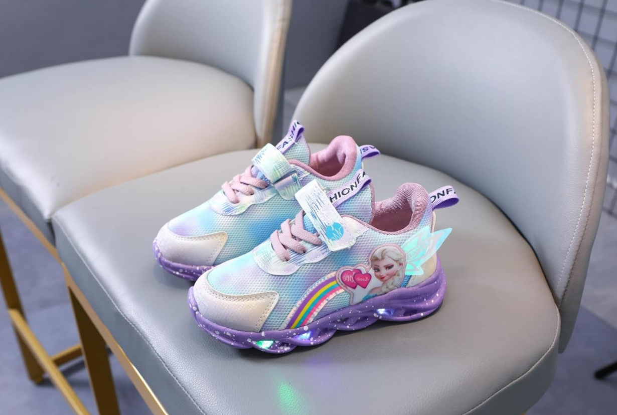 Elsa Lysende Børnesneakers med LED-Lys – Magi ved Hvert Skridt