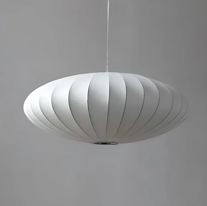 Lustre de Soie – Elegant Hængelampe i Silke og Metal