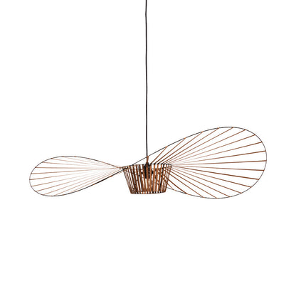 Rosland Vertigo Pendellampe – Elegant Chapeau de Paille Design i Metal og Glas